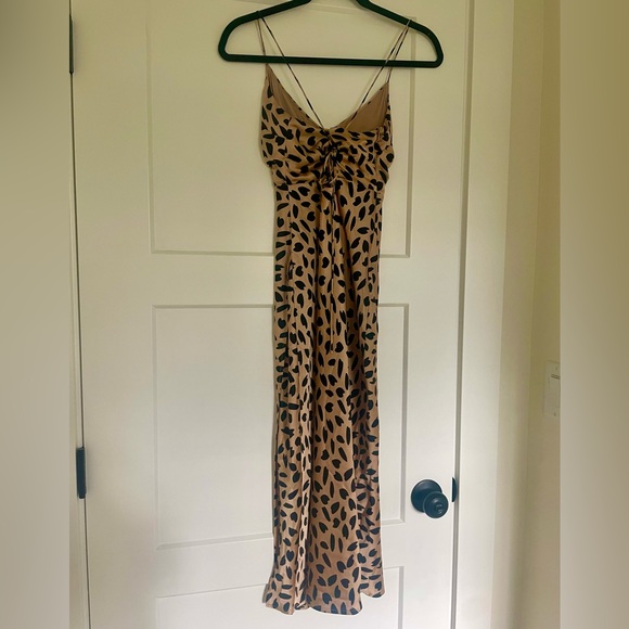 Hello Molly Satin Dress | Happy Honeymoon Midi Dress | Wedding Guest / Cocktail - Picture 10 of 12